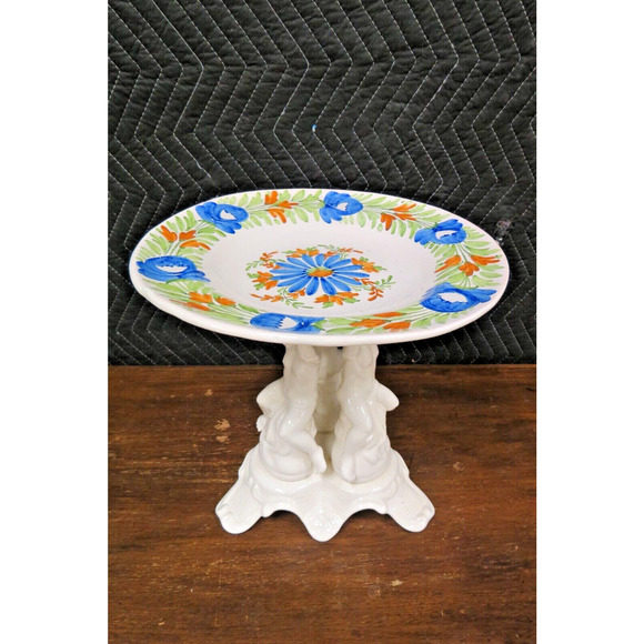 Vintage Italian 3 Cherub Figurine Bowl Support Or Plate Support - Italy - Picture 7 of 7